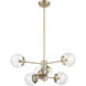 Avell 6 Light 28 inch Modern Gold Indoor Pendant Ceiling Light